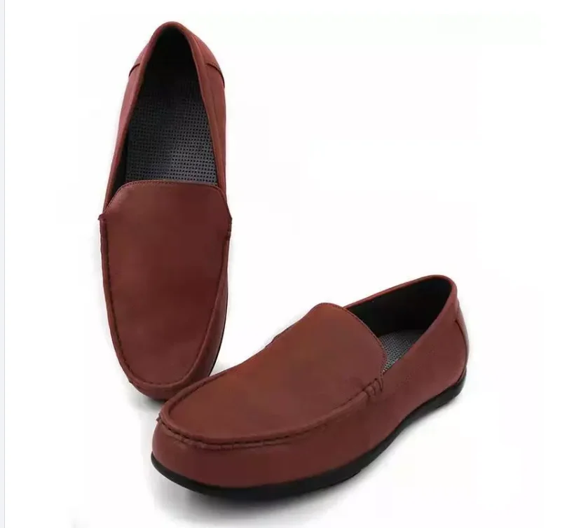 High Quality Health Care Soft Genuine Leather Safety  Business Breathable Arch-Support Insole Wide Feet Diabetic Shoes for Men