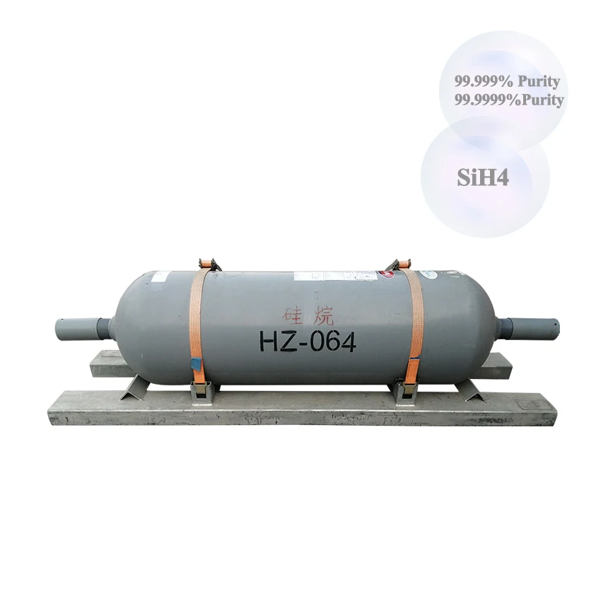 For Optical Fiber 99.9999% High Purity SiH4 Silane Gas Cylinder