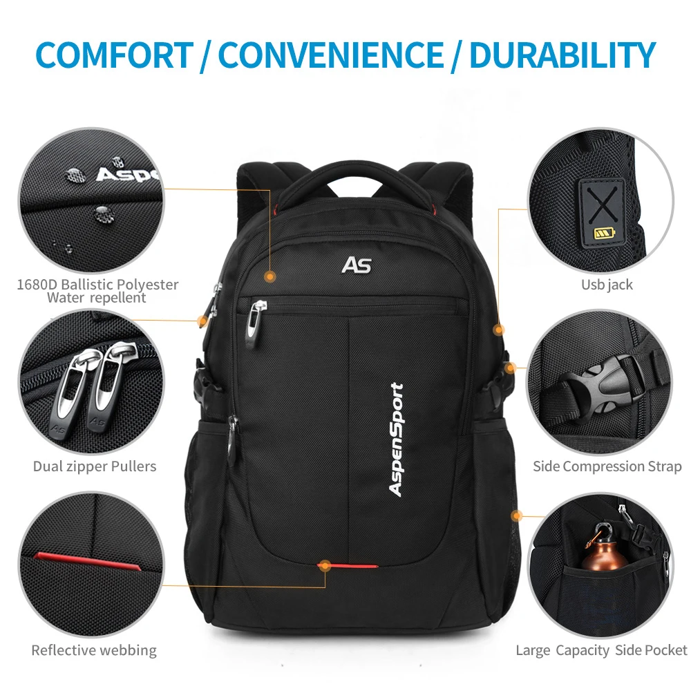  ASPENSPORT 20 дюймов Оригинальный брендовый рюкзак для ноутбука популярная модная повседневная сумка Фабричный стильный