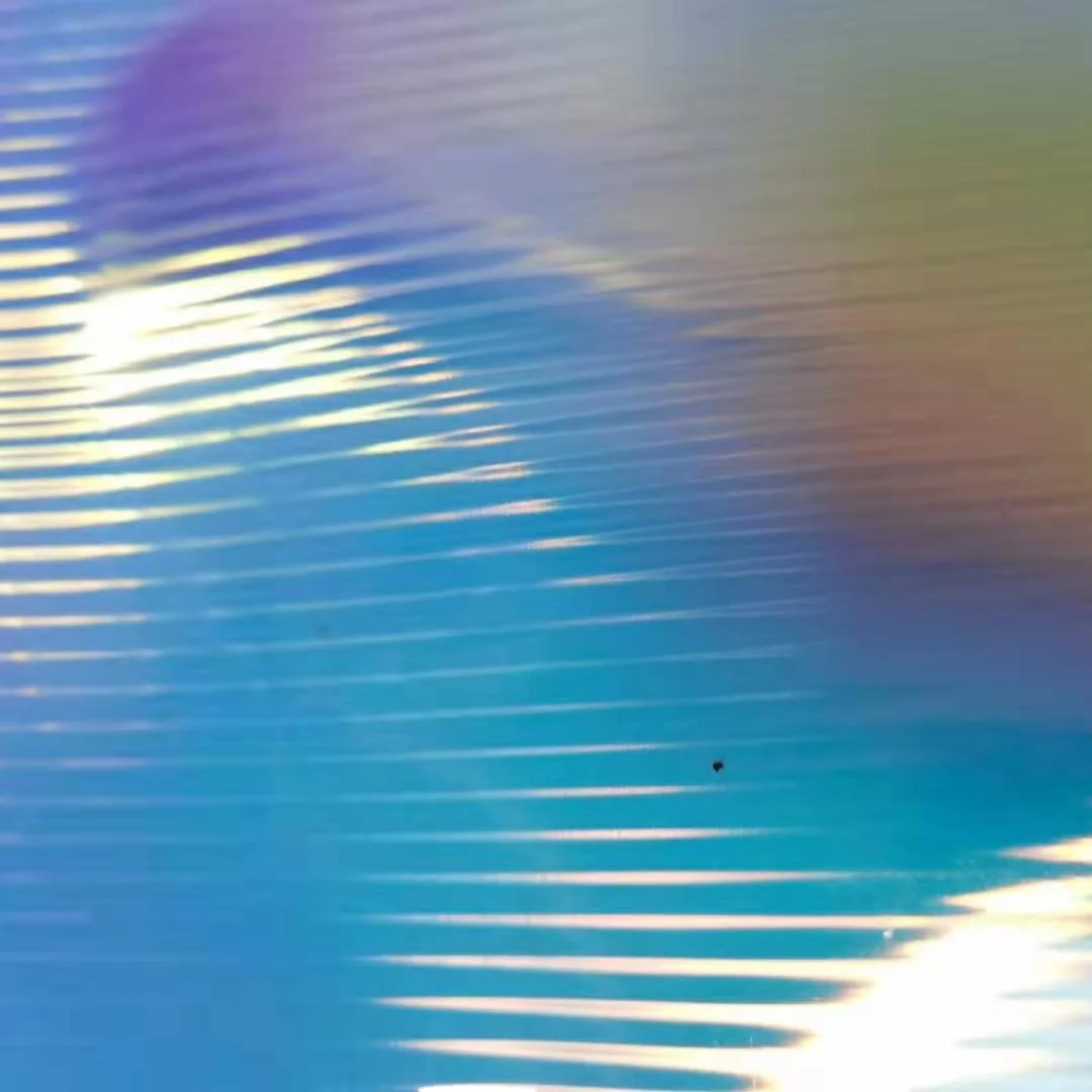 Liquid crystal color changing UV ink green to blue