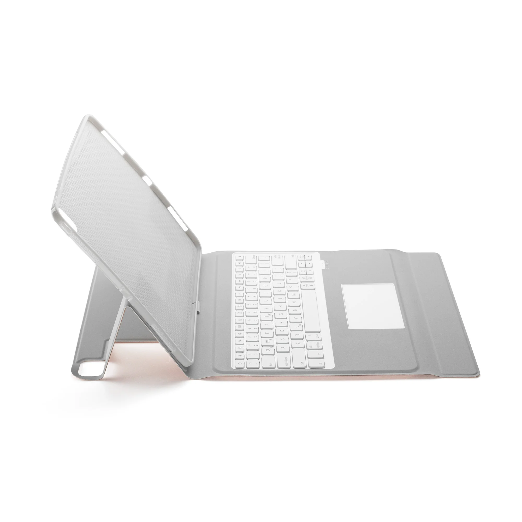 Promotion 12.9inch RGB Light Bluetooth Wireless Leather Keyboard Trackpad Case for Ipad pro
