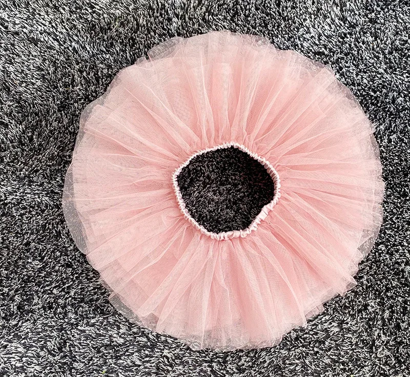 Kids Mesh Girls Tutu Six-Layers Tulle Short Style Puffy Skirts Dance Princess Ballet Cake Skirt Summer Ball Gown Kids Clothes