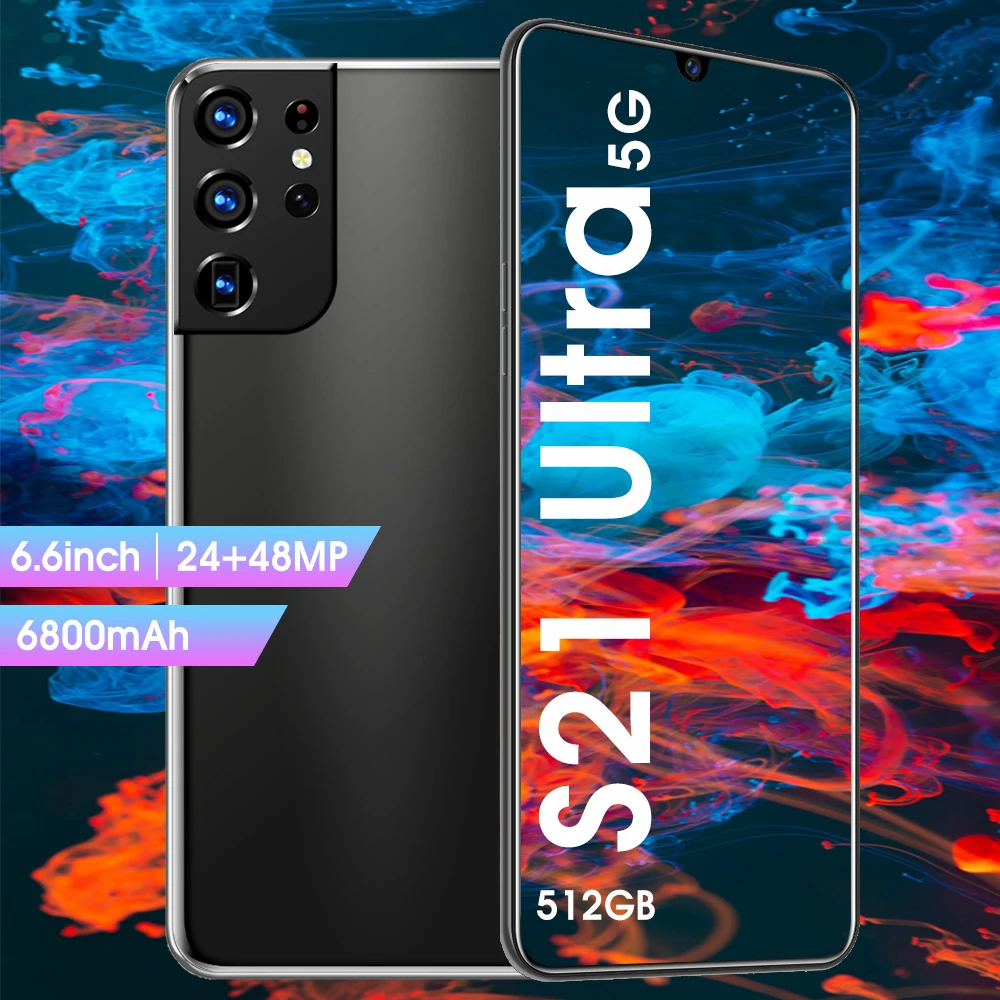 New style hot sale smartphone s21 smartphone dual sim card 5g 12g +512g smartphones