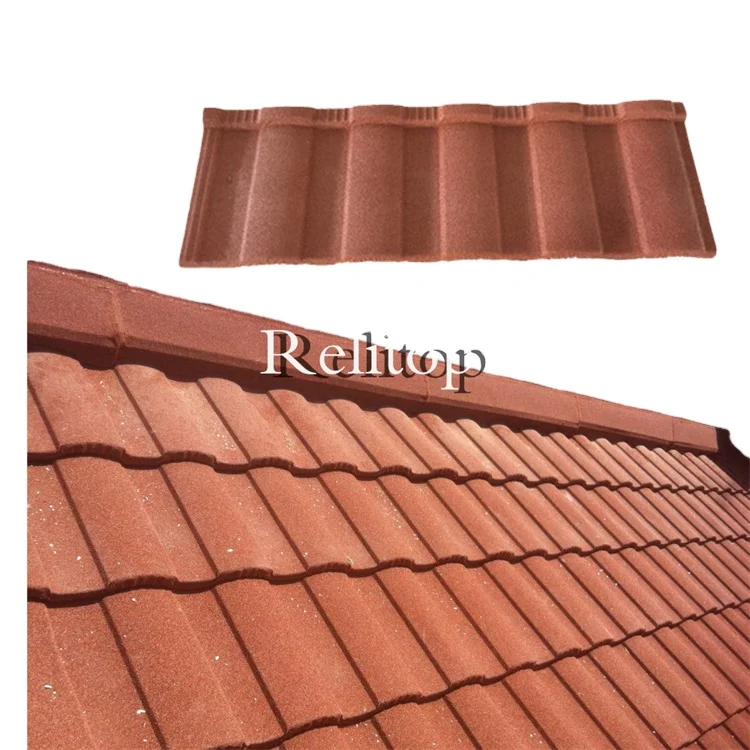 Multicolour Stone Coated Metal Roof Tiles Free Charge Small Cutting Samples From Relitop Factory