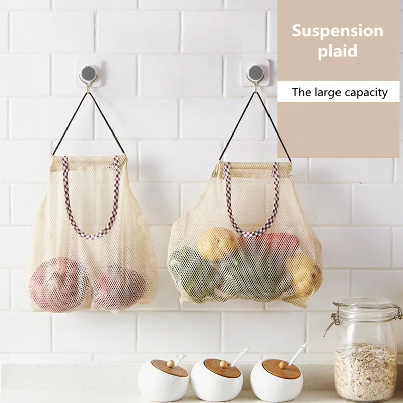  2021 Promotional Reusable Fruit and Vegetable Mesh Bag mesh shopping bag for fruits