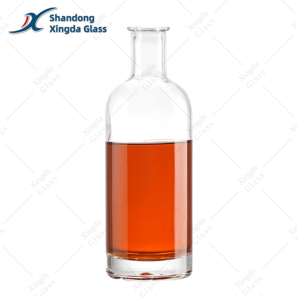 Botella De Vidrio роскошные хрустальные 375 мл 500 750 пустая стеклянная бутылка для виски водка Джин ликер прозрачная