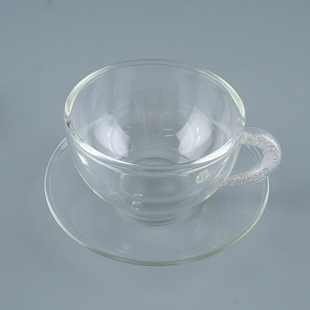 Double Coffee Mugs With  Crystal Handle Mugs Drinking Insulation Double Wall Glass Tea Cup Milk Drink Ware Creative Gift Box