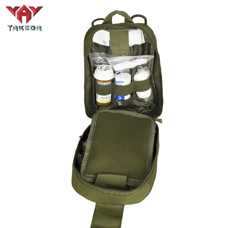 Yakeda First-Aids Kit Bags Tactical Gear Molle Buckle Tool Pouch Equipment Black Combat Training Tactical Bag Ifak