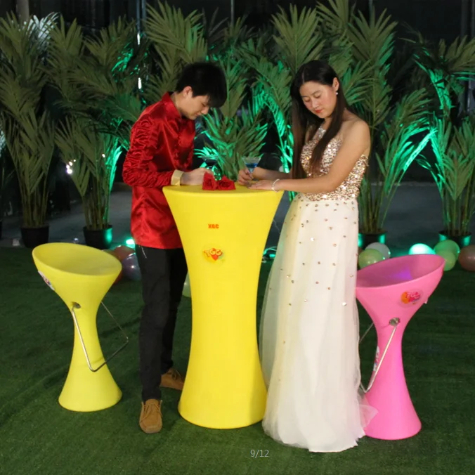 2022 Hot sell LED color changing illuminated bar table best price