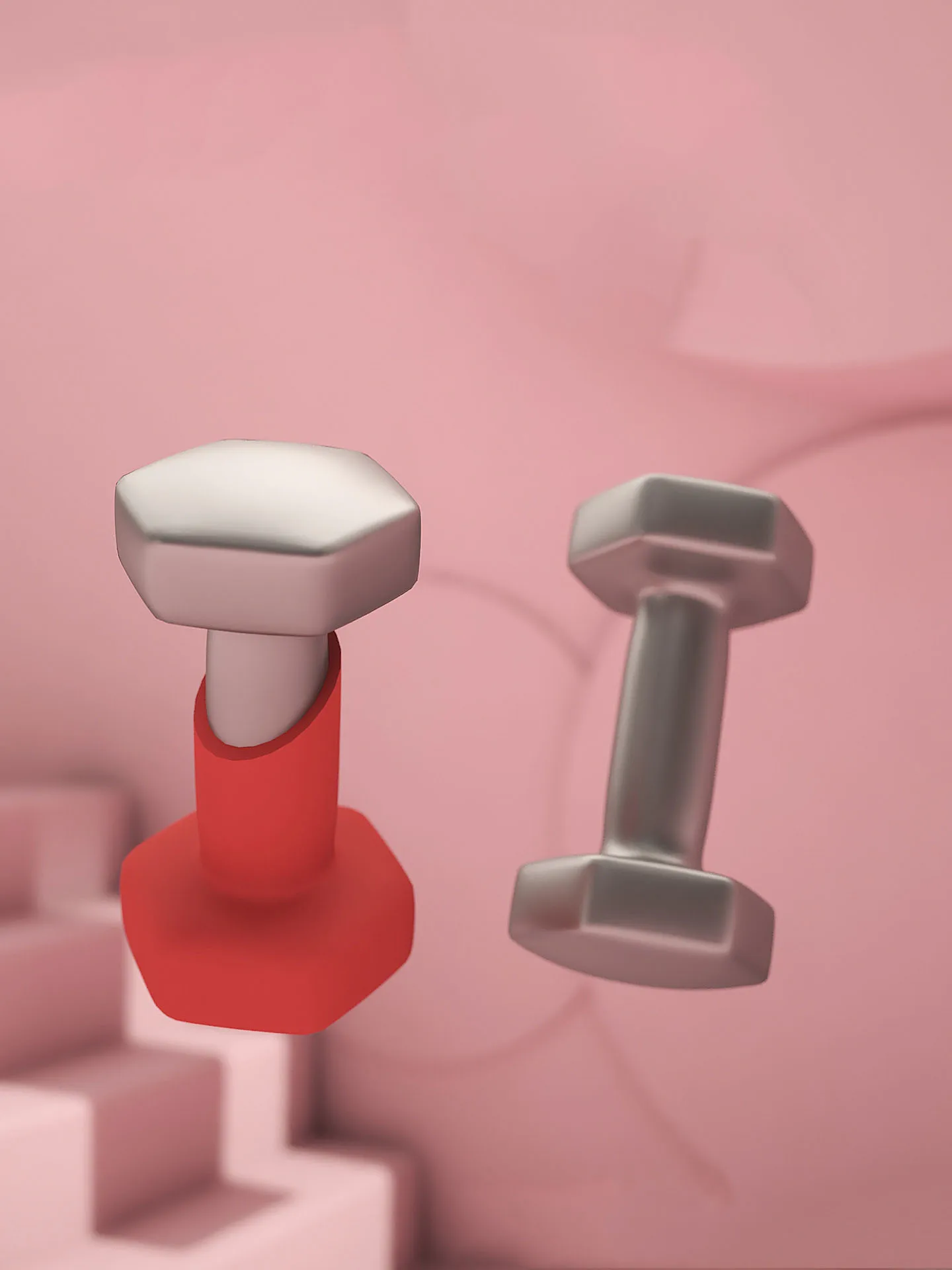 Dumbbells Ladies Fitness Household Equipment Iron Small Dumbbells Hexagonal Kids Students Yoga Weights Dumbbells