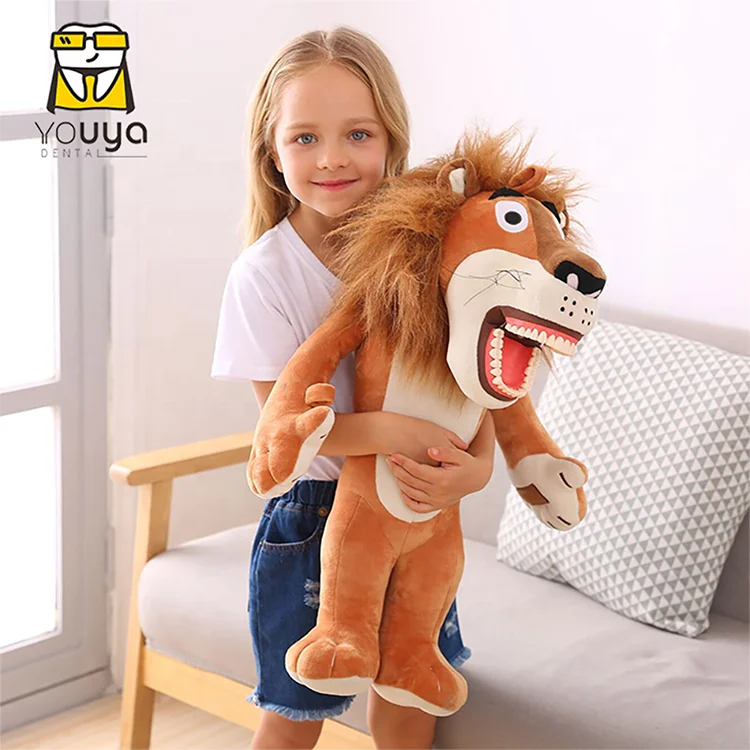 Dental Kids Cute Plush Educational Brushing Tooth Lion Toy
