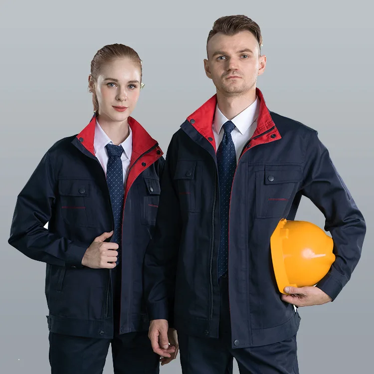 Warehouse Working Uniforms Fabric Factory Workers 100% Cotton Men Women Worker Labor Overall Uniforms with Big Pockets