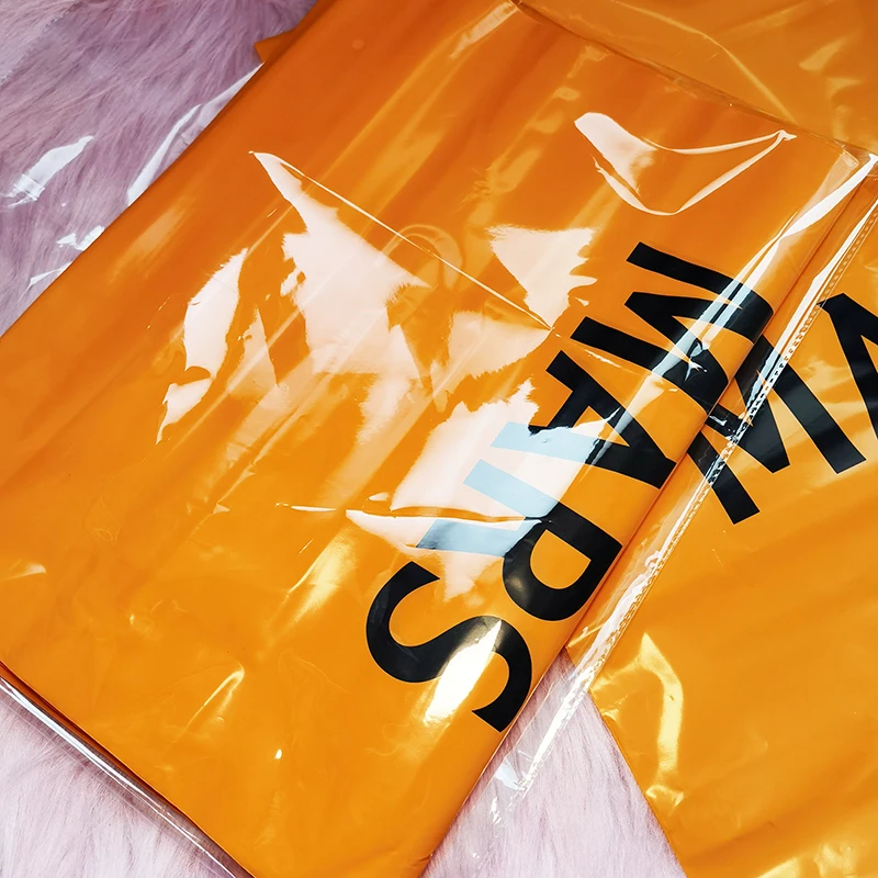 Custom Hermes Orange Mailing Bags Resistant Packaging Envelope Plastic Custom Size Delivery Package Shoes & Clothing Waterproof