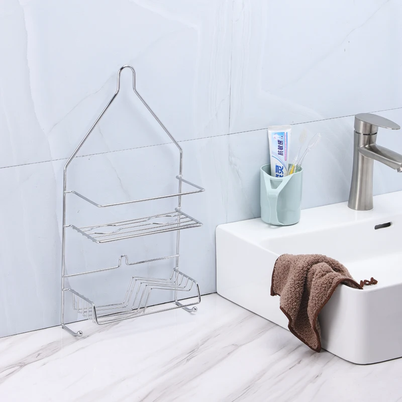 
2021 High Quality Bathroom Toilet Shelf Bathroom Wall Shelf Bathroom Shampoo Caddy 