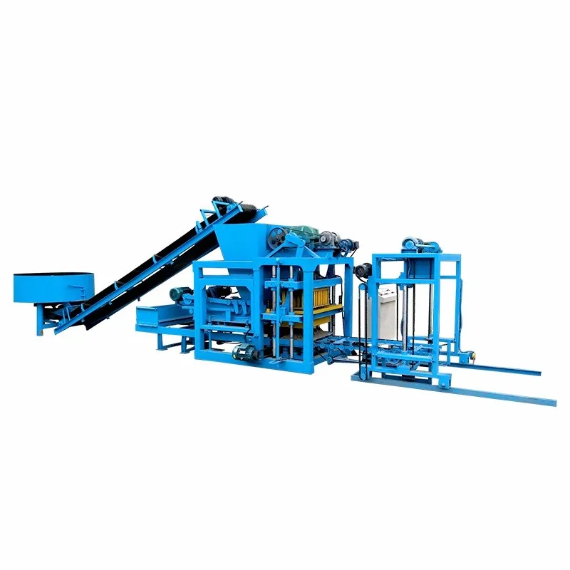 Precast Frogged Brick Blocks Concrete Stretcher Blocks Maker Forming Machines In Jamaica Peru Dominica Model QTJ4-25D