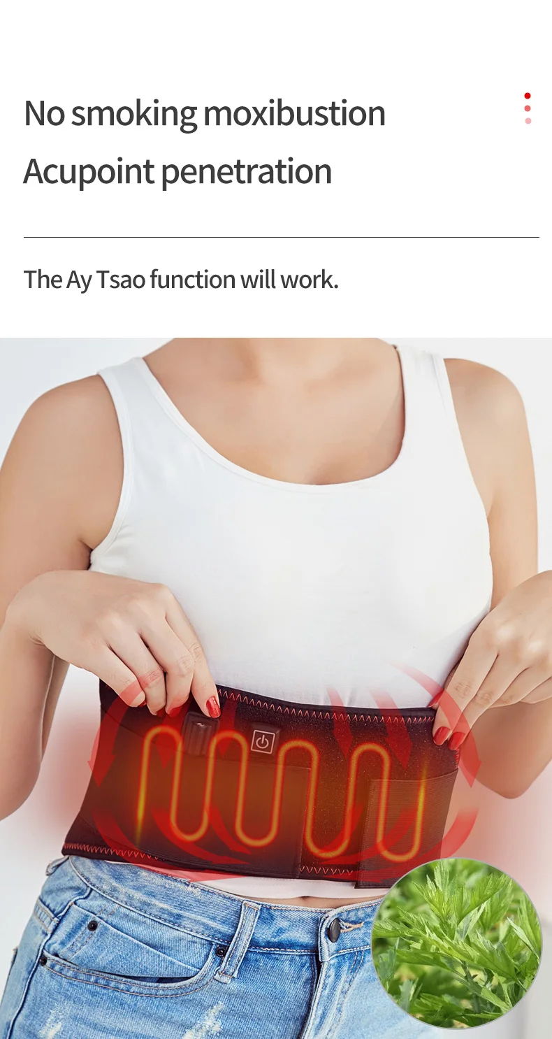 Heating wraps portable rechargeable battery heating waist heat therapy massage