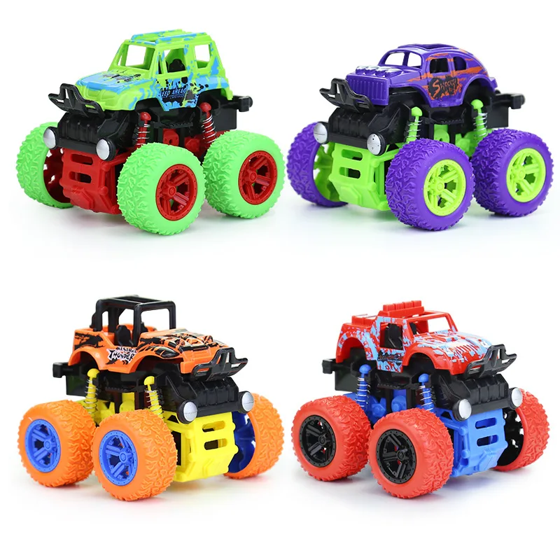 Pull-Back PVC Scale Model Double-Sided Inertia Safety Crashworthiness Mini Kids Toy Car Shatter-Proof Fall Toy Vehicle