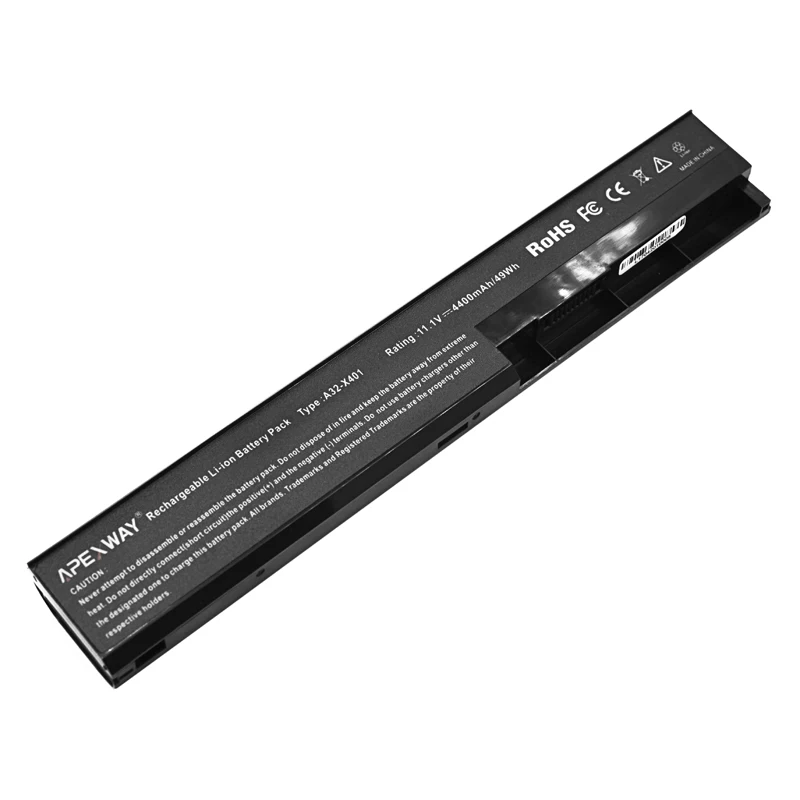 11,1 V 5200mAh Аккумулятор ноутбука A41-X401 A42-X401 A31-X401 A32-X401f или Asus с адаптером переменного тока питания батарея X301 X401 X501 F301 F401 F501 F501A