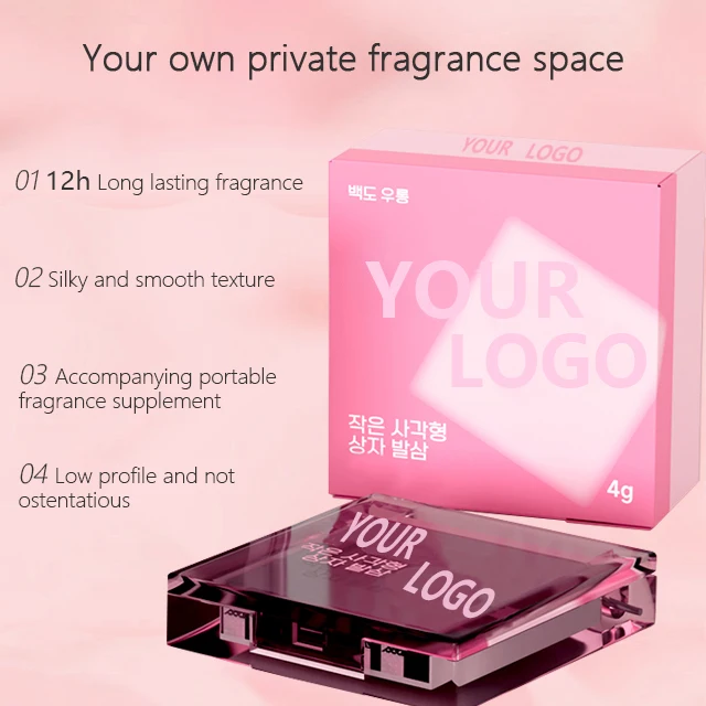 New Korean Solid Perfume Mini Organic Body Fragrance Cream Alcohol-free Deodorant Hot Sale Long Lasting Natural Fragrance