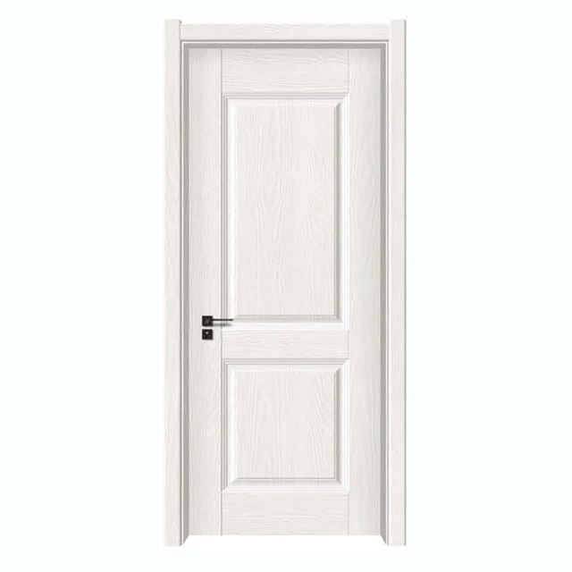 China Custom Modern Interior Plain White Hollow Core Flush PVC Bathroom Toilet Door Panels Wood Door