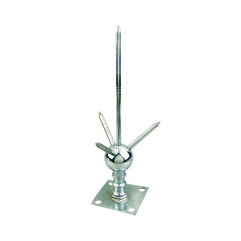Lightning protection system advance pre discharge steel angle tower lightning rods