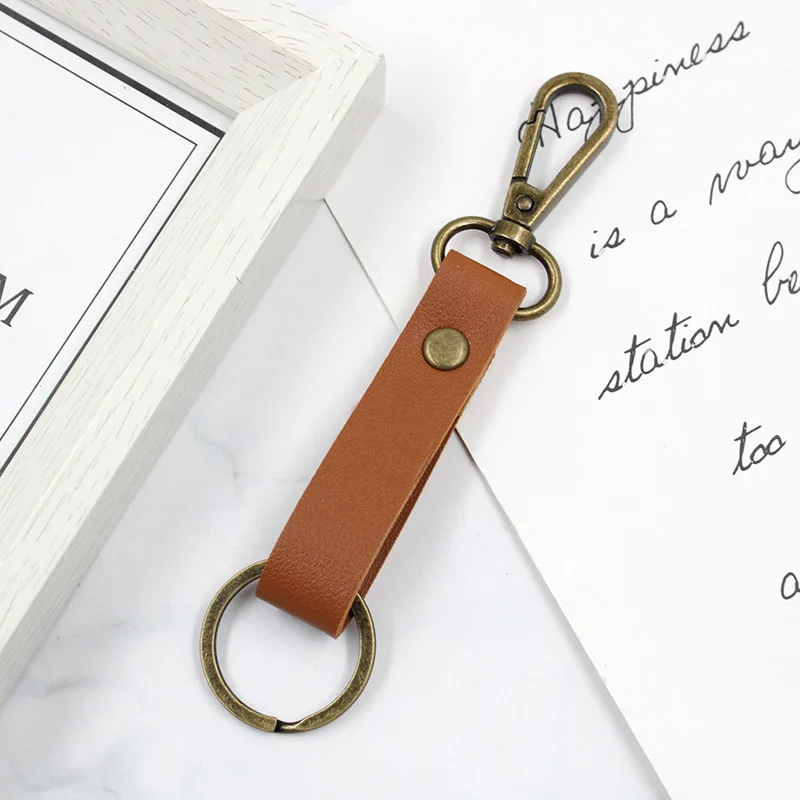 New arrived Leather Valet Keychain Leather Key Chain with Belt Loop Clip for Keys