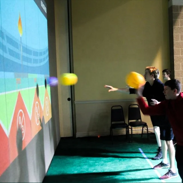 3D interactive wall projector, interactive ball pool game for playground.