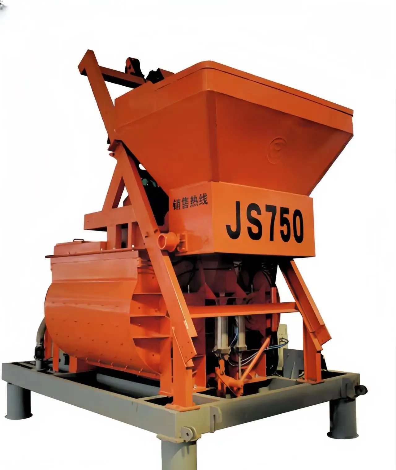 JS750 High-Efficiency 180L Manual Diesel Cement Mixer Quality Home Use Construction Concrete Mixers 120L Diesel Motor Engine