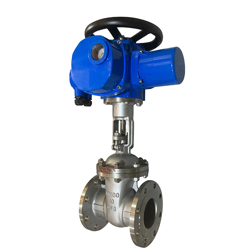 4 inch CF8M Double Flanged Multi Turn Electric Actuator Motorized Water Gate Valve