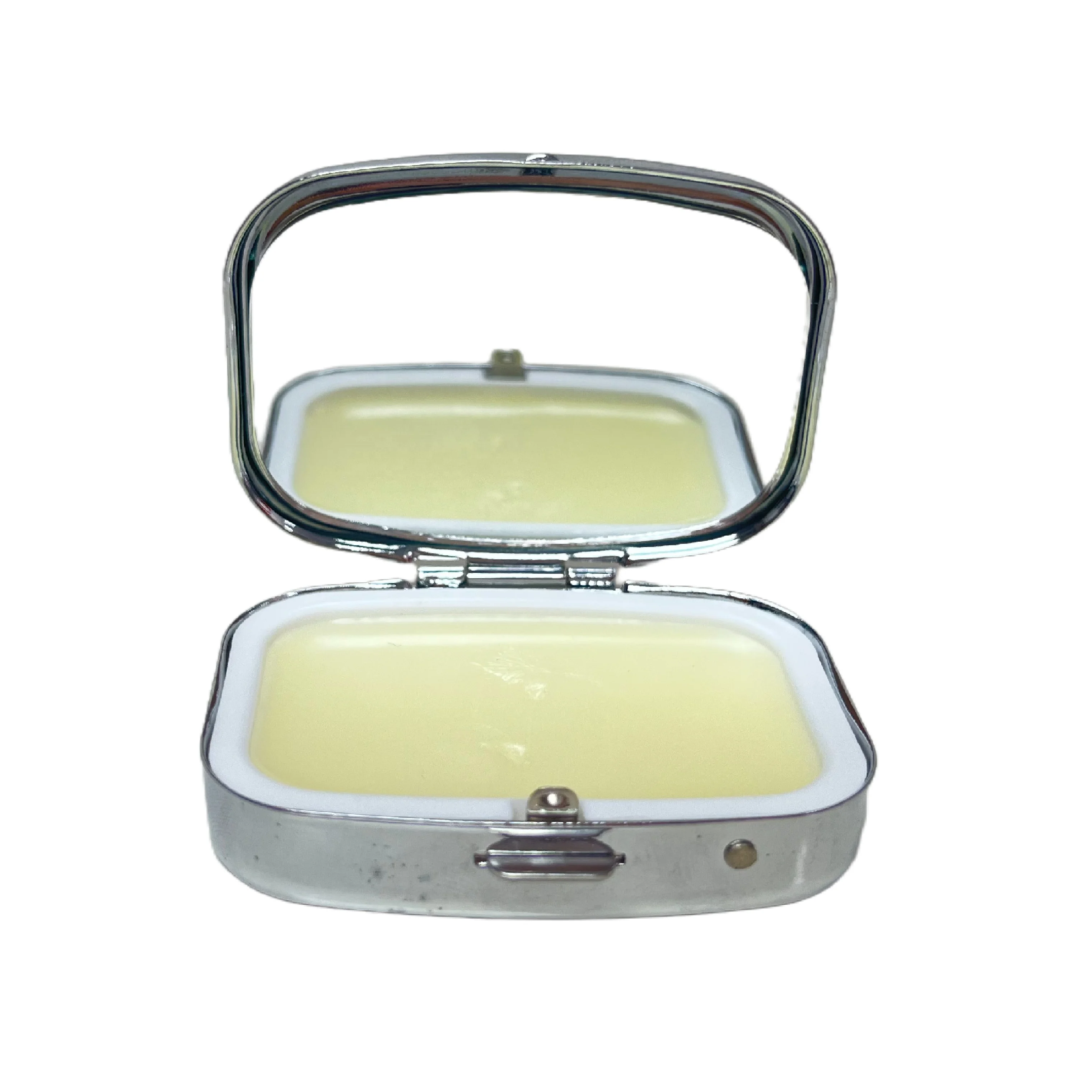 Moisturizing Hydrating Treatment Lip Balm with Vitamin E Cocoa Butter Shea Butter  Moringa Oil in compact mirror