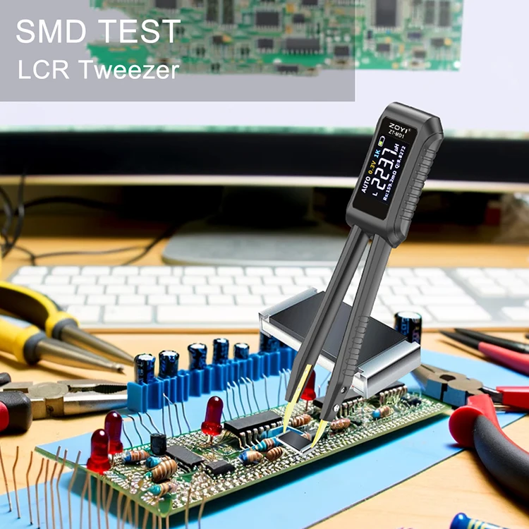 ZOYI ZT-MD1 tweezers-style LCR meters resistance capacitance inductance tester for measuring SMD components