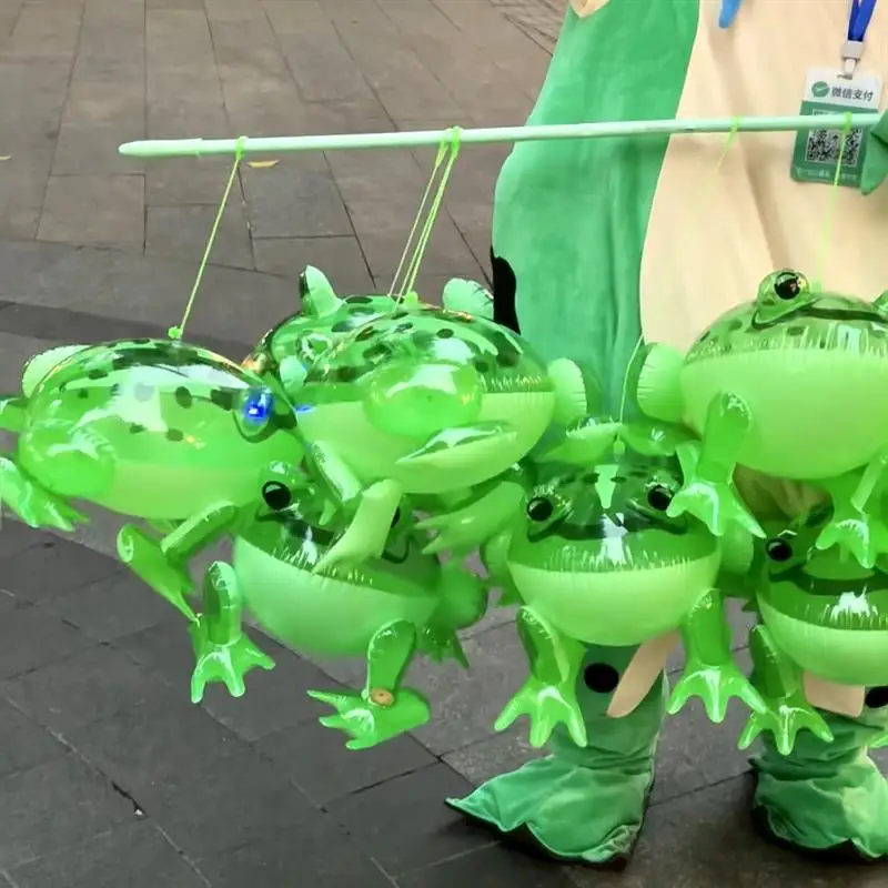 Кукла-лягушка UTOYS одежда надувная жаба зеленая большая лягушка детская маленькая