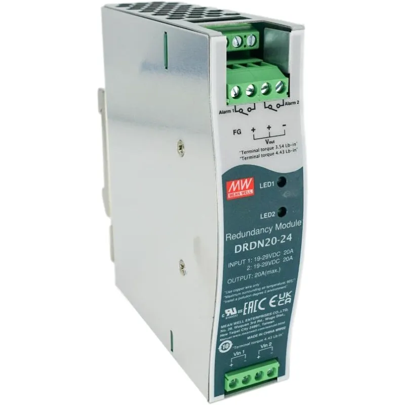 Switching power supply DRDN20-12/24/48V 20A rail mounted DIN power redundancy control module