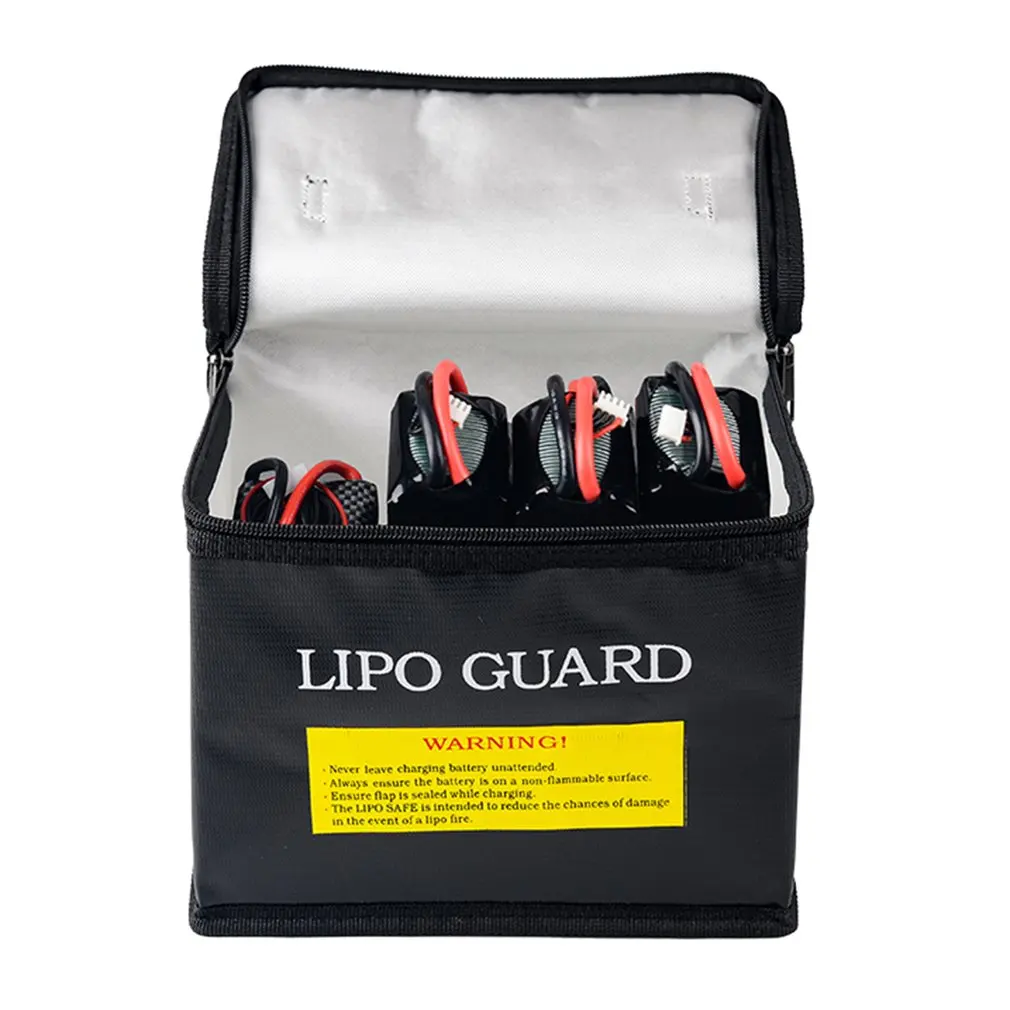 Защитная сумка для аккумуляторов Lipo 215x145x165 мм, портативная Взрывозащищенная огнеупорная сумка для хранения с безопасной защитой для аккумуляторов радиоуправляемых дронов