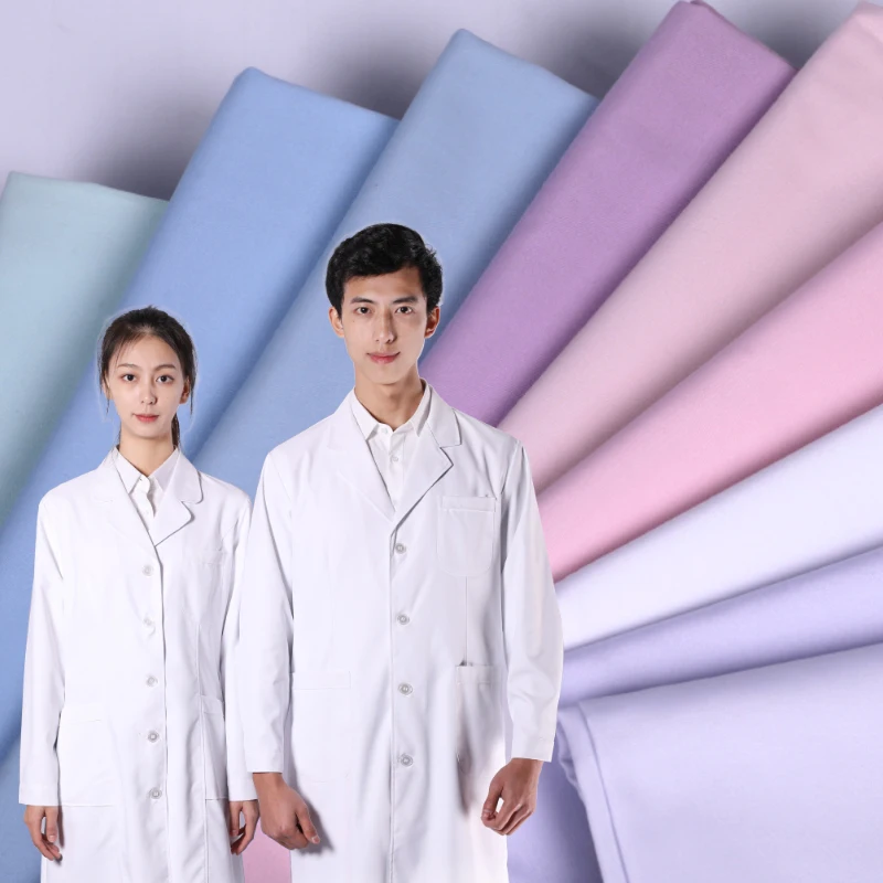 doctor uniform fabric Functional medical clothing fabric polyester cotton medical fabric moisture wicking