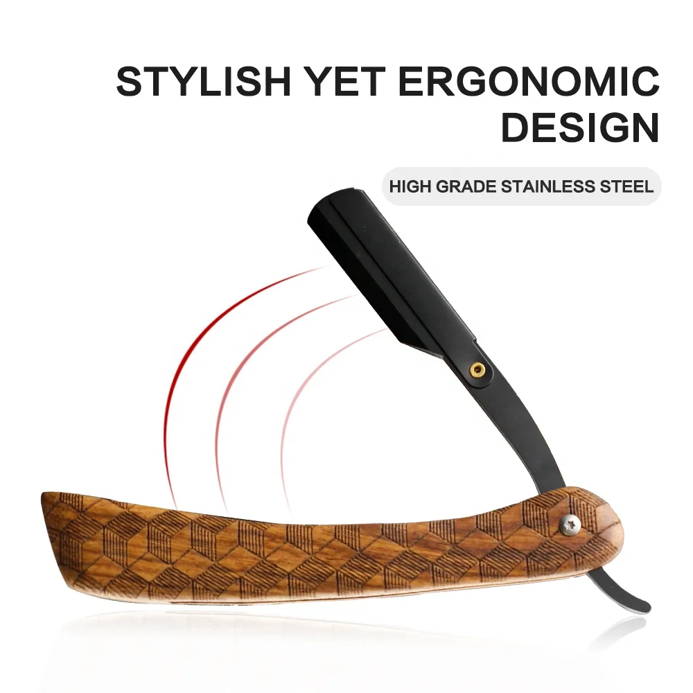 Professional Face Hair Trimmer Shaver Straight Edge Stainless Steel Sharp Barber Razor Folding Shaving Beard Straight Razors