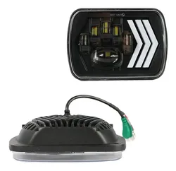 Par Faros 7x6 5x7 Jeeps Lupa Drl Blanco Ambar Flechas 4x4 55w