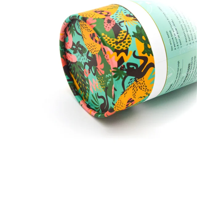 Custom food grade luxury round box cardboard paper tubes cylinder for cosmetic oil