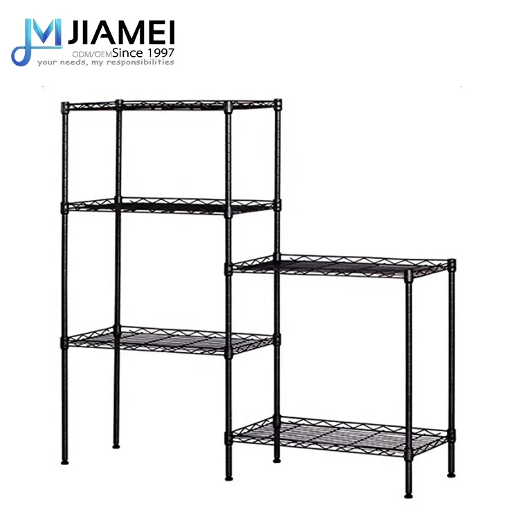 JIAMEI 5 круглый Ланч-бокс черный поделки из проволоки стеллаж напольный штатив с регулируемой высотой, органайзер, хранилище, сумочка, стеллаж для выставки товаров