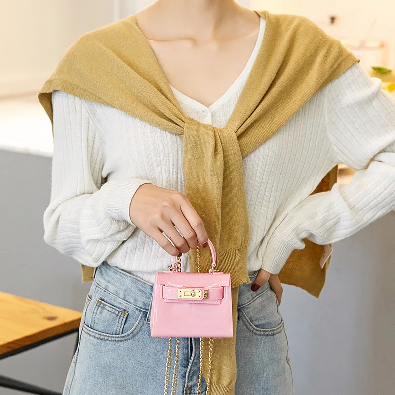 Wholesale Custom Logo Fashion Pvc Transparent Chain Crossbody Bag For Girls Cute Small Purses And Handbags Mini Jelly Kid Purse