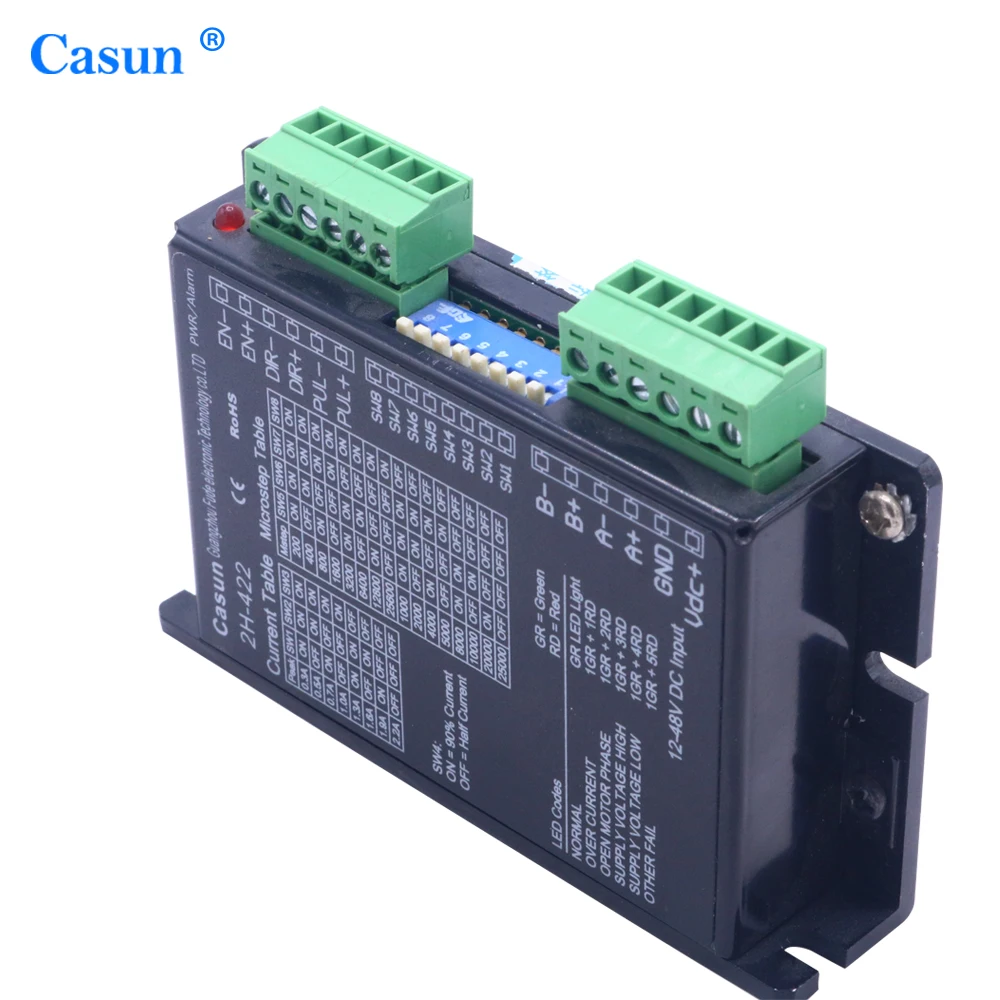 casun motor nema 8 11 14 16 17 stepper motor driver (2H422) for cnc kit laser equipment parts hot sale