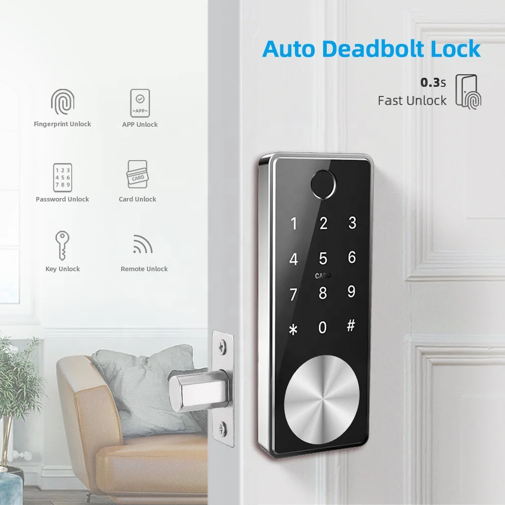  Wi-Fi BLE Smart врезной дверной замок с автоматической