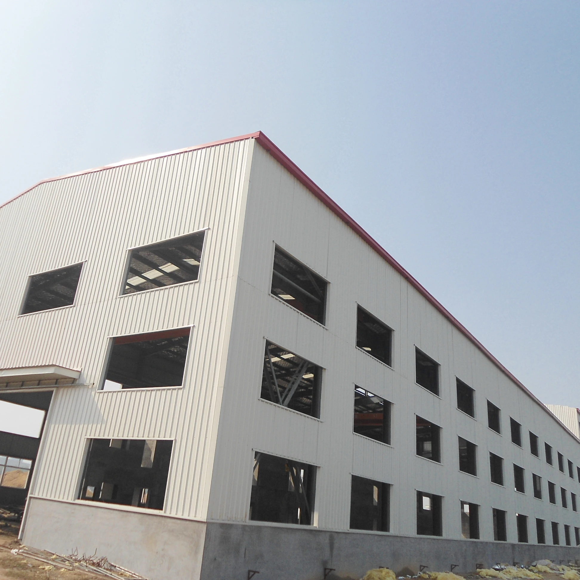 China Prefab Large Span Prefabricated Low Cost Light Steel Structure Workshop Building Metal Construction Building