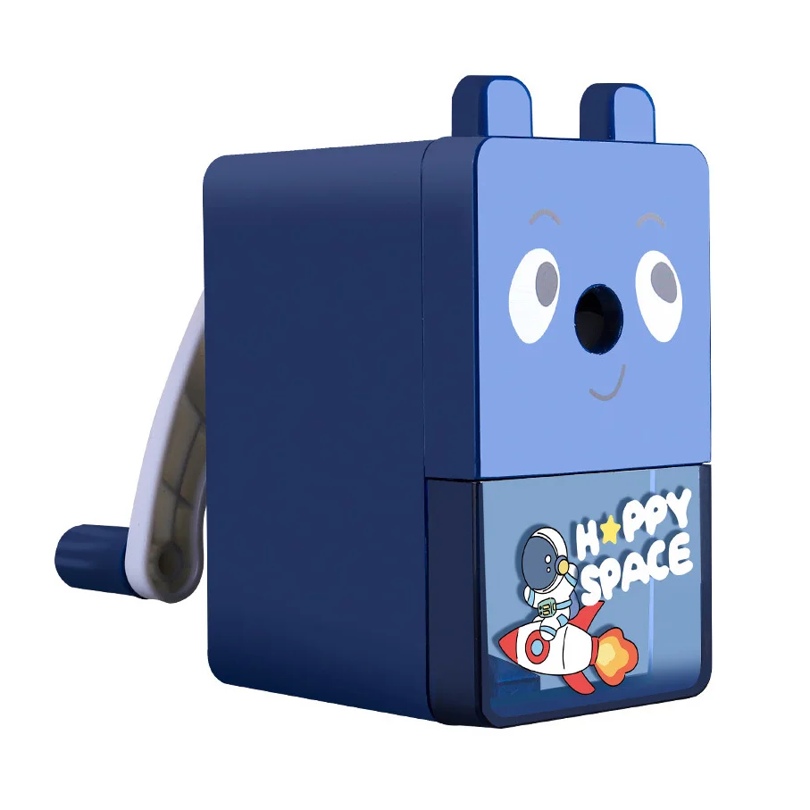 BV Custom Stationary Gift Hand Crank Tools Students Handheld Plastic Pencil Sharpener for Pencil Drawing Supplies