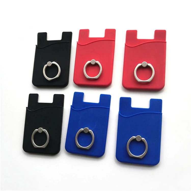 Factory Wholesales Price FREE Samples Cell Phone Credit Card Holder Adhesive Silicone Protective Gift Items Phone Pocket