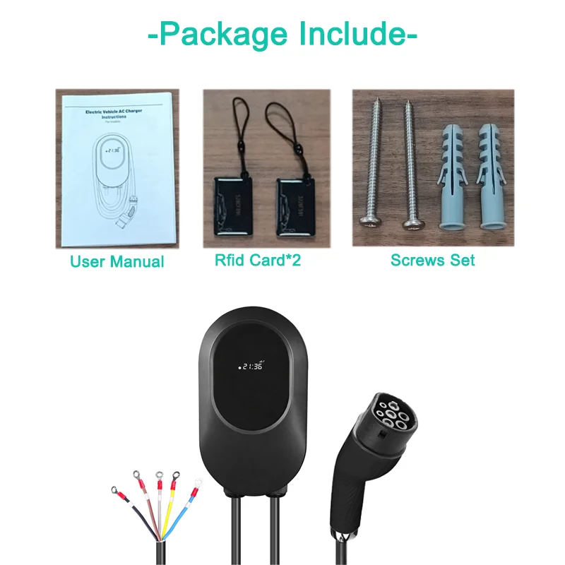 New Design ac ev charger 32a 40a 48a type1 ev charger station J1772 wall mount level 2 ev charging station for home