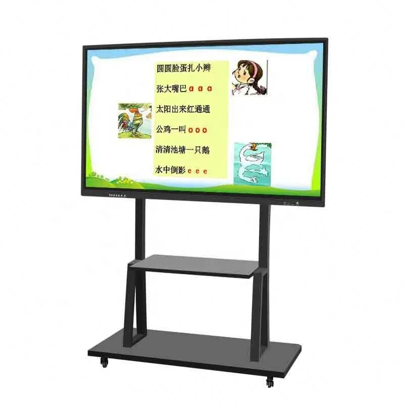 55 65 75 86 100 inch no projector  IFP school interactive touch panel smart tv board with pc all in one electronic display