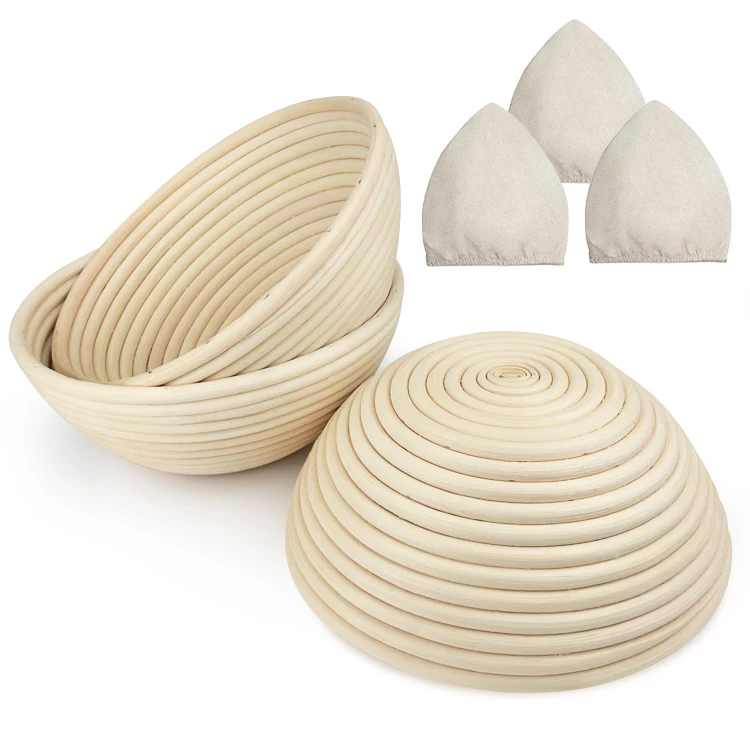 Eco-friendly Natural Rattan 9 Inch Bread Proofing Basket For Bakers