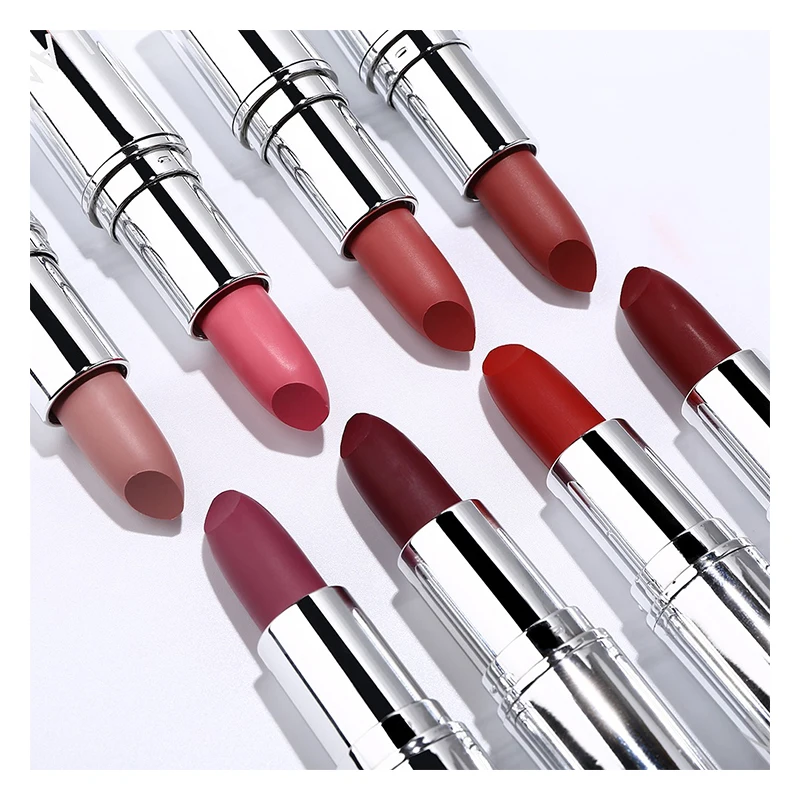 OEM Non Sticky Cup Mask Waterproof Nude Lip Gloss long lasting Private Label Matte Lipstick