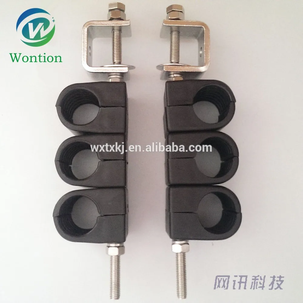 Сквозной зажим для кабеля/зажим для кабеля 7/8 дюйма, двойной зажим для волоконно-оптического кабеля